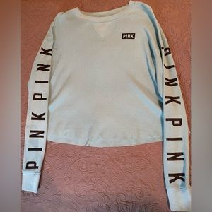 PINK thermal long sleeve (baby blue) with black lettering